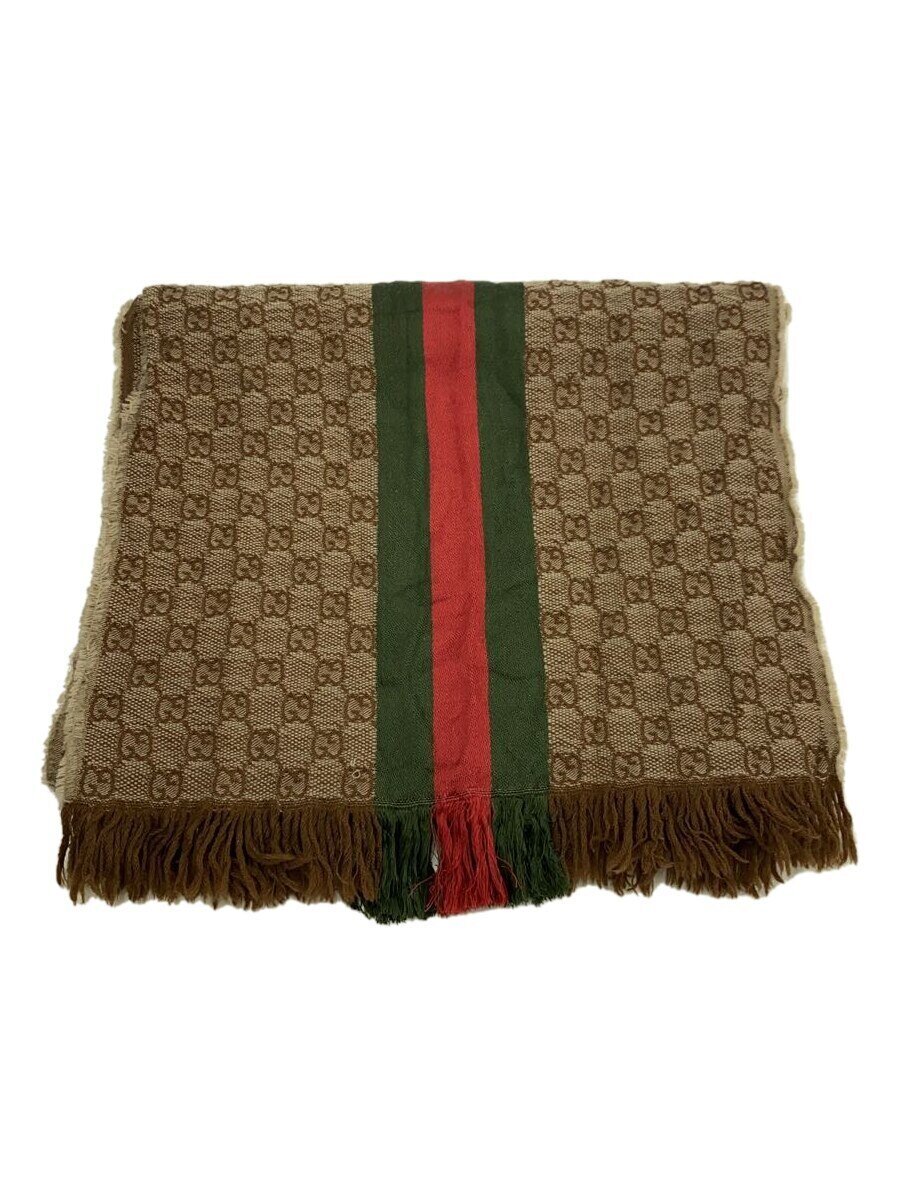 【中古】GUCCI◆えり巻き/地絹/BRW/総柄/メンズ【服飾雑貨他】