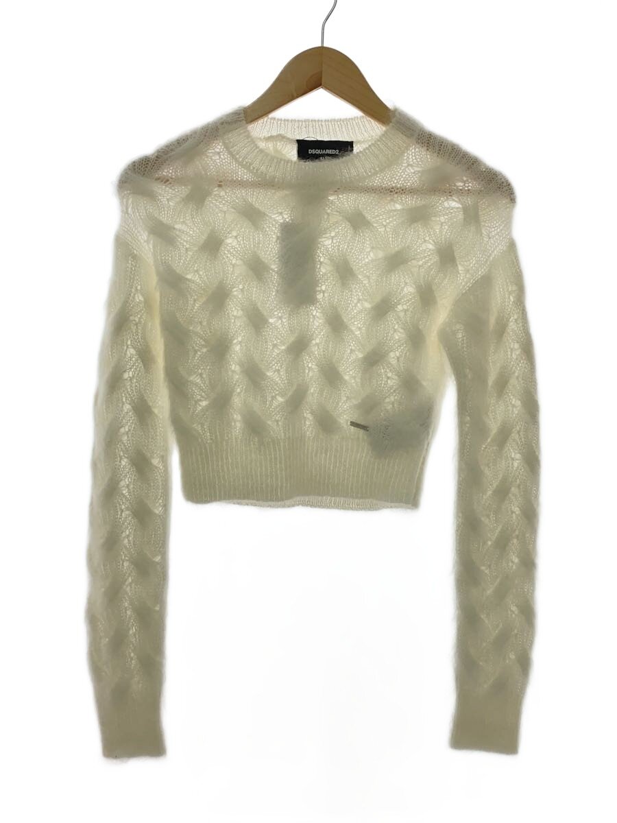 【中古】DSQUARED2◆編み物・プルオーバー(朦々たる)/XXS/モヘヤ/WHT/S72HA1172【レディース御召しもの】