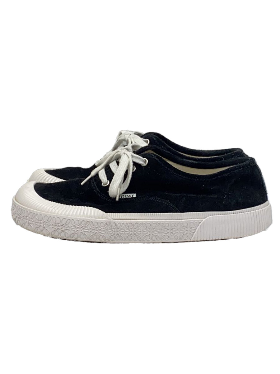 【中古】LOEWE◆TERRA VULCA/ローカットスニーカー/43/BLK/スウェード//【シューズ】