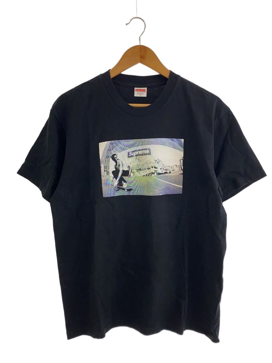 【中古】Supreme◆ティーシャツ/M/綿織物/BLK/無地【メンズウェア】