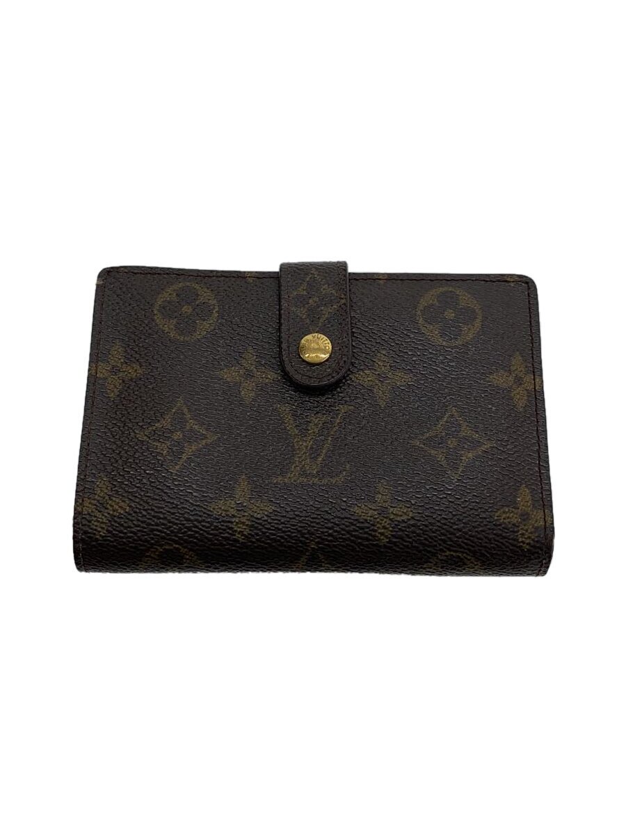 【中古】LOUIS VUITTON◆ポルト・フォイユ・ヴィエノワ_モノグラム・キャンバス_BRW/PVC/BRW/総柄/レディース【服飾雑貨他】