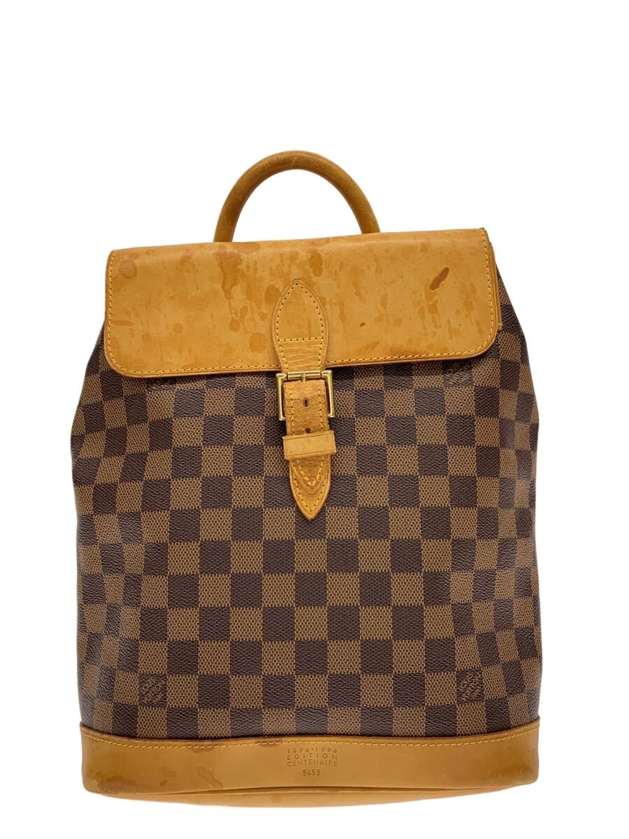 【中古】LOUIS VUITTON◆手付け金カン_ダミエ・エベヌ/PVC/BRW【御徒面子】