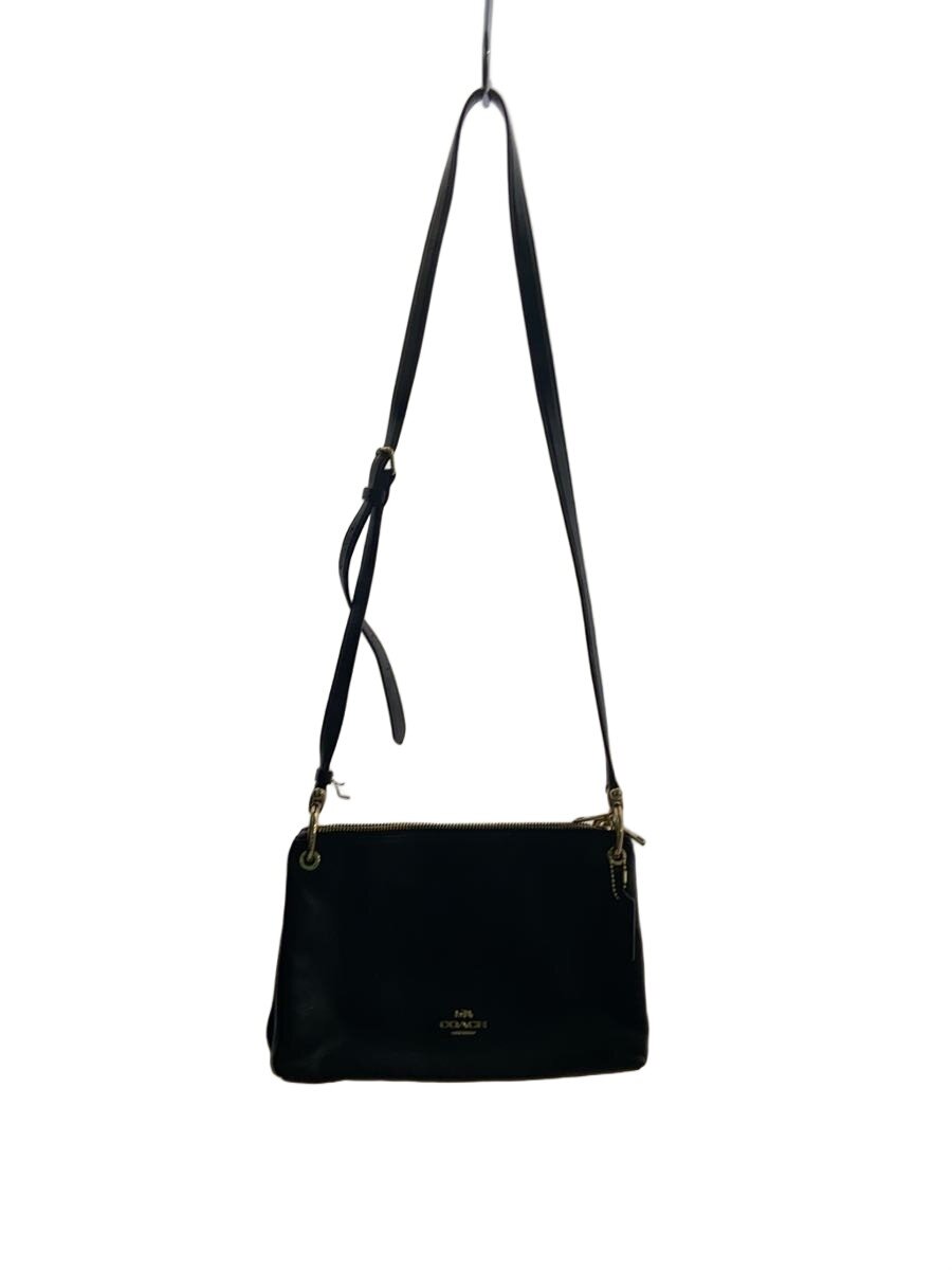 【中古】COACH◆ミア・クロスボディ_黒いこと/なめし革/BLK【御徒面子】