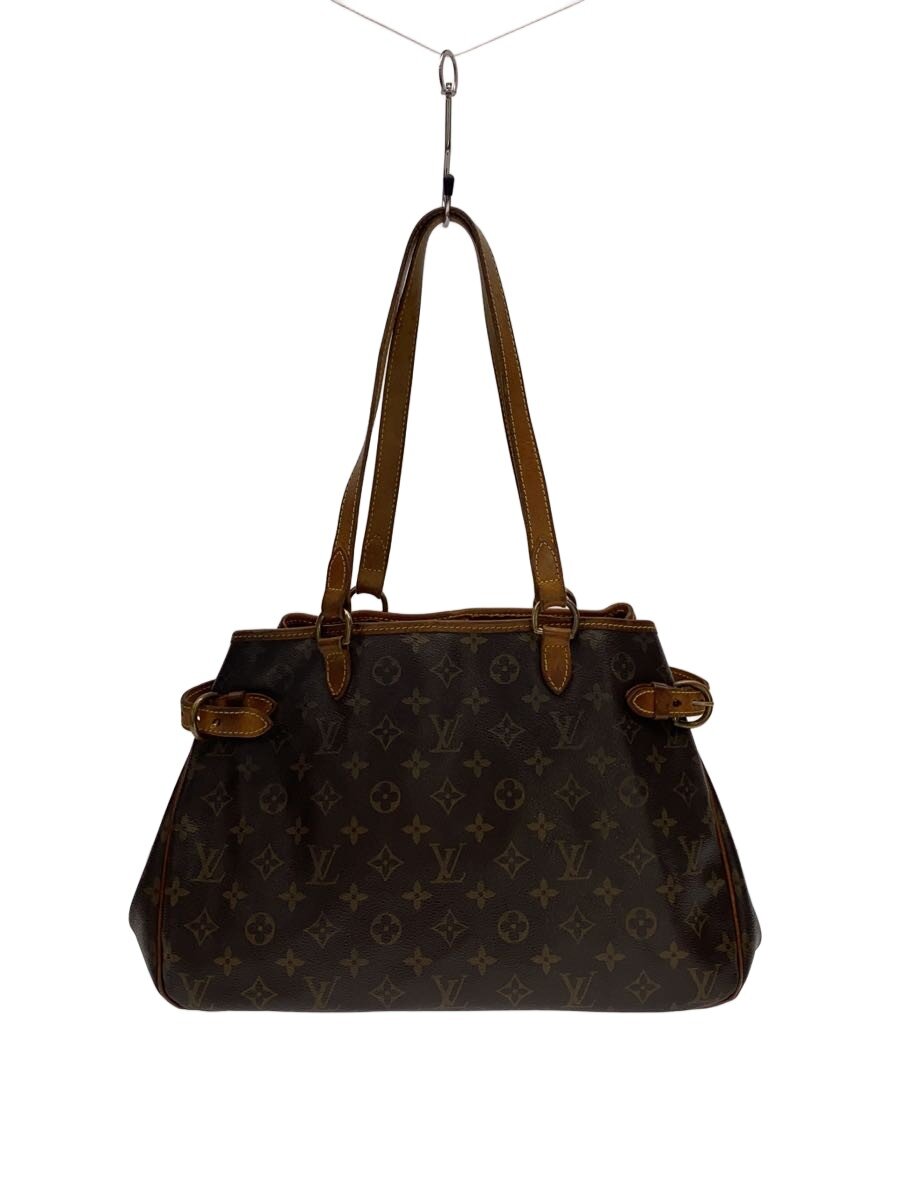 【中古】LOUIS VUITTON◆バティニョール・ヴェルティカル_モノグラム・帆布/PVC/BRW【御徒面子】