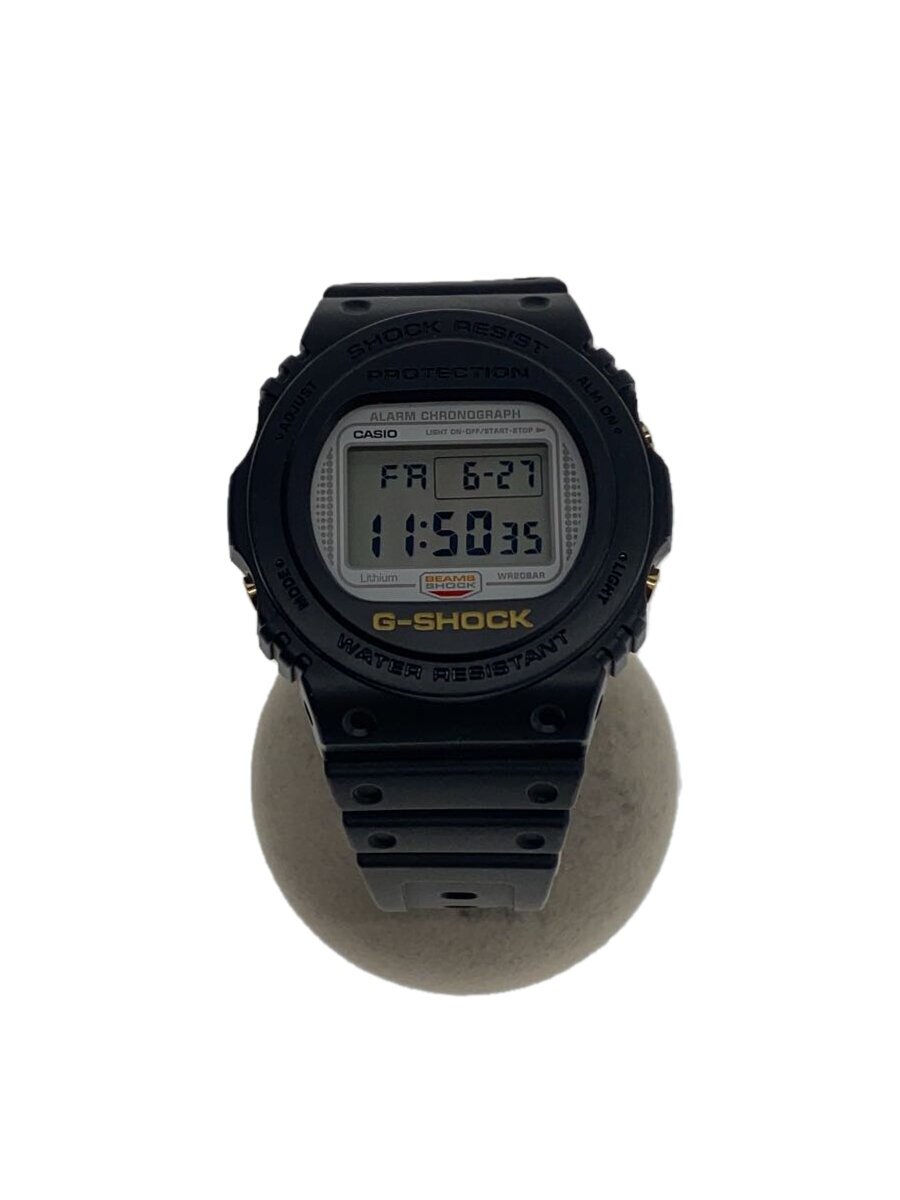 【中古】CASIO◆ウオッチ/デジタル/天然ゴム/WHT/BLK/SS/DW-5700BE【服飾雑貨他】