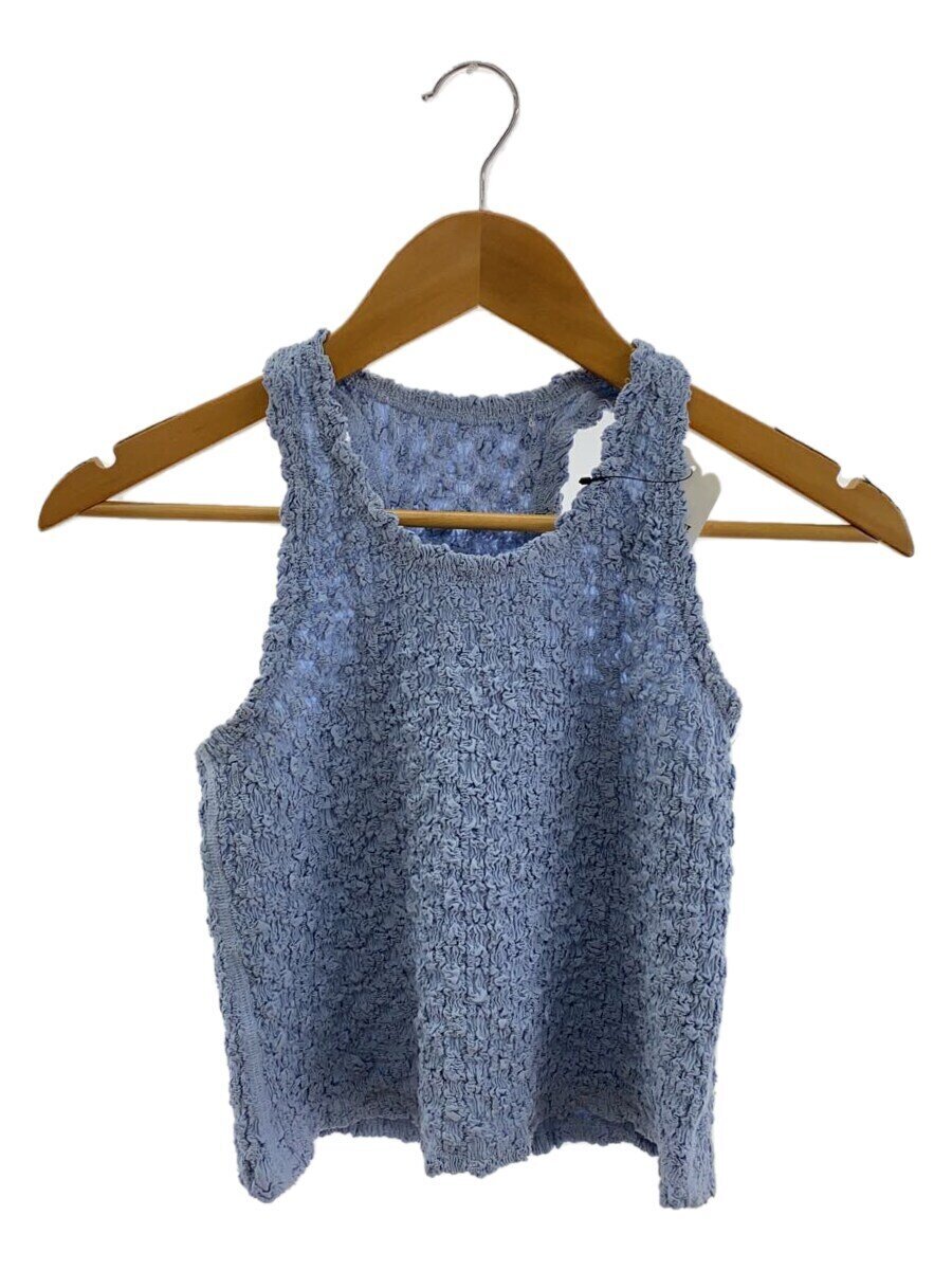 【中古】anggae/アンゲ/TEXTURED TANK TOP/ノースリーブカットソー/ポリエステル/BLU【レディース御召しもの】