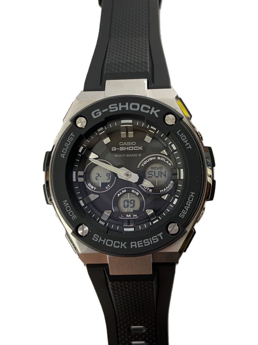 【中古】CASIO◆ウオッチ/デジアナ/天然ゴム/BLK/GST-W300-1AJF【服飾雑貨他】