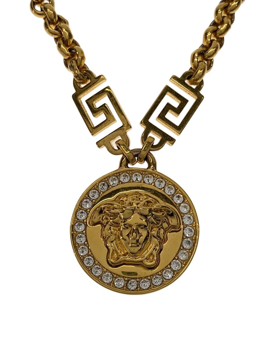 【中古】VERSACE◆メドゥーサネックレス/--/GLD/とっ始め有/メンズ/DG1E009/※とっ始め傷/ペンキ塗り剥がれ有【服飾雑貨他】