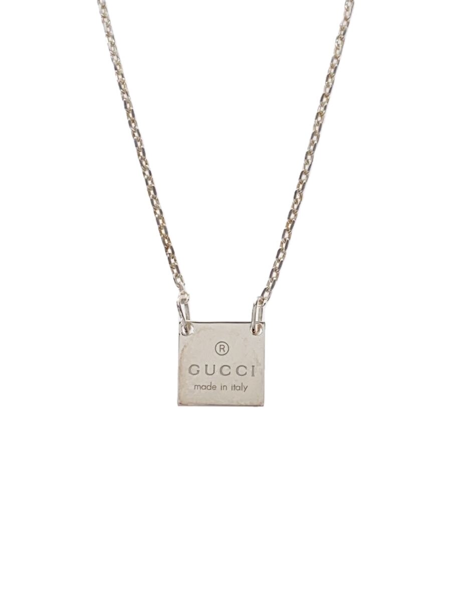 【中古】GUCCI◆スクエアプレートネックレス/SV925/SLV/トップ有/メンズ【服飾雑貨他】｜2ｎｄ STREET 店