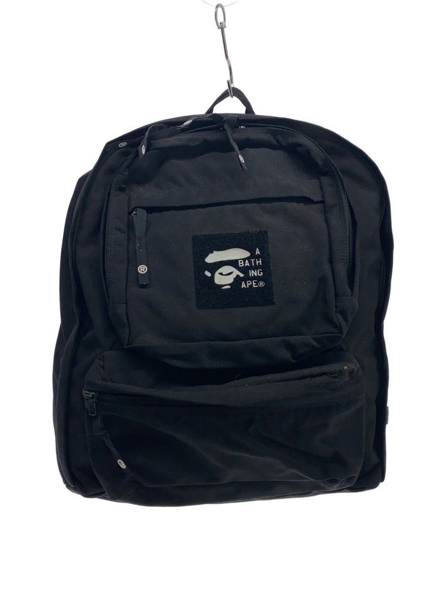 【中古】A BATHING APE◆背嚢/ナイロン/BLK//【御徒面子】