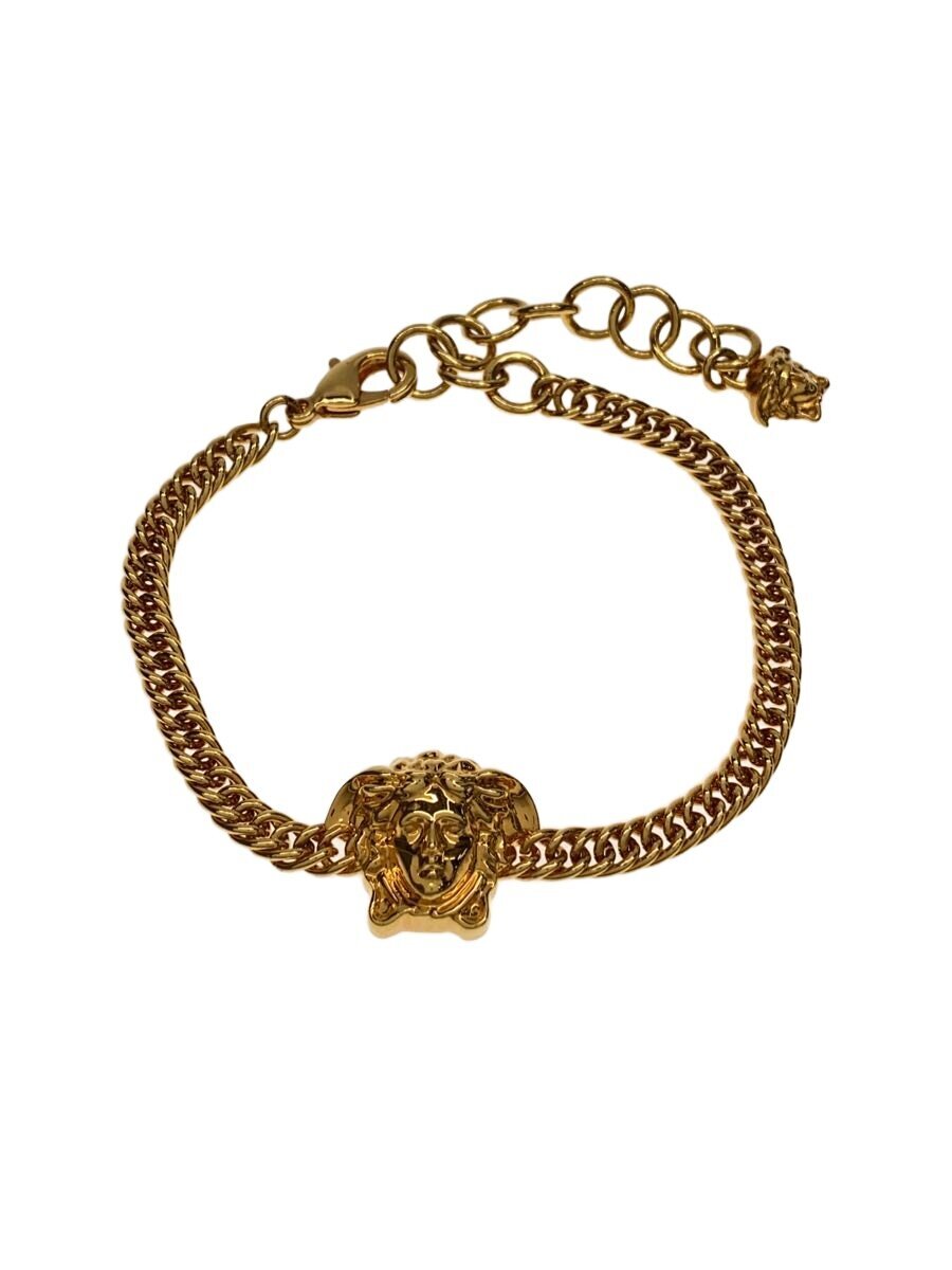【中古】VERSACE◆メドゥーサチェーンブレスレット/GLD/メンズ【服飾雑貨他】