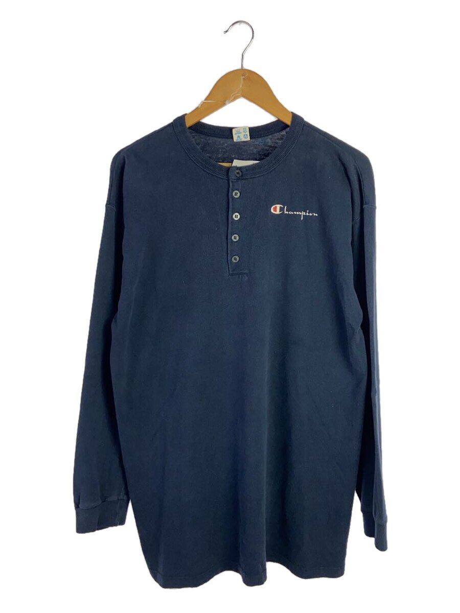 【中古】Champion◆長袖プルオーバー/XL/綿織物/NVY//【メンズウェア】