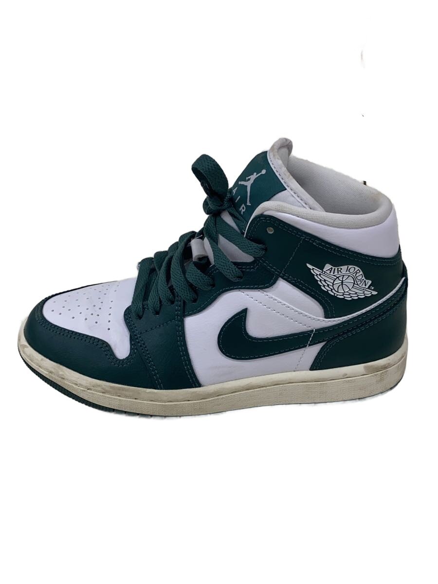 【中古】NIKE◆AIR JORDAN 1 MID_大気圏 ジョーダン 1 ミッド/22.5糎/GRN【シューズ】