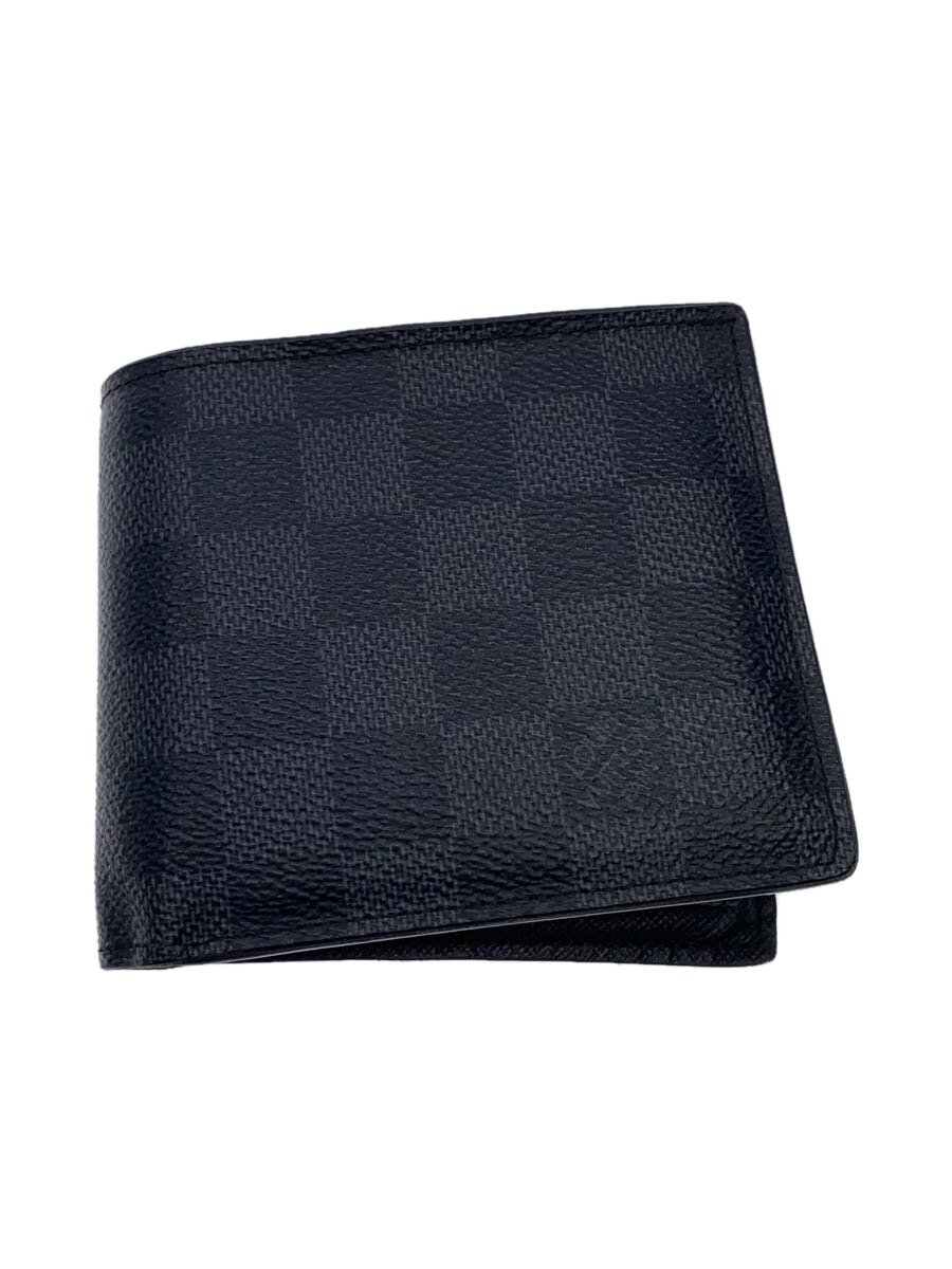 【中古】LOUIS VUITTON◆ポルト・フォイユ・マルコ_ダミエグラフィット_BLK/PVC/BLK/総柄/レディース【服飾雑貨他】