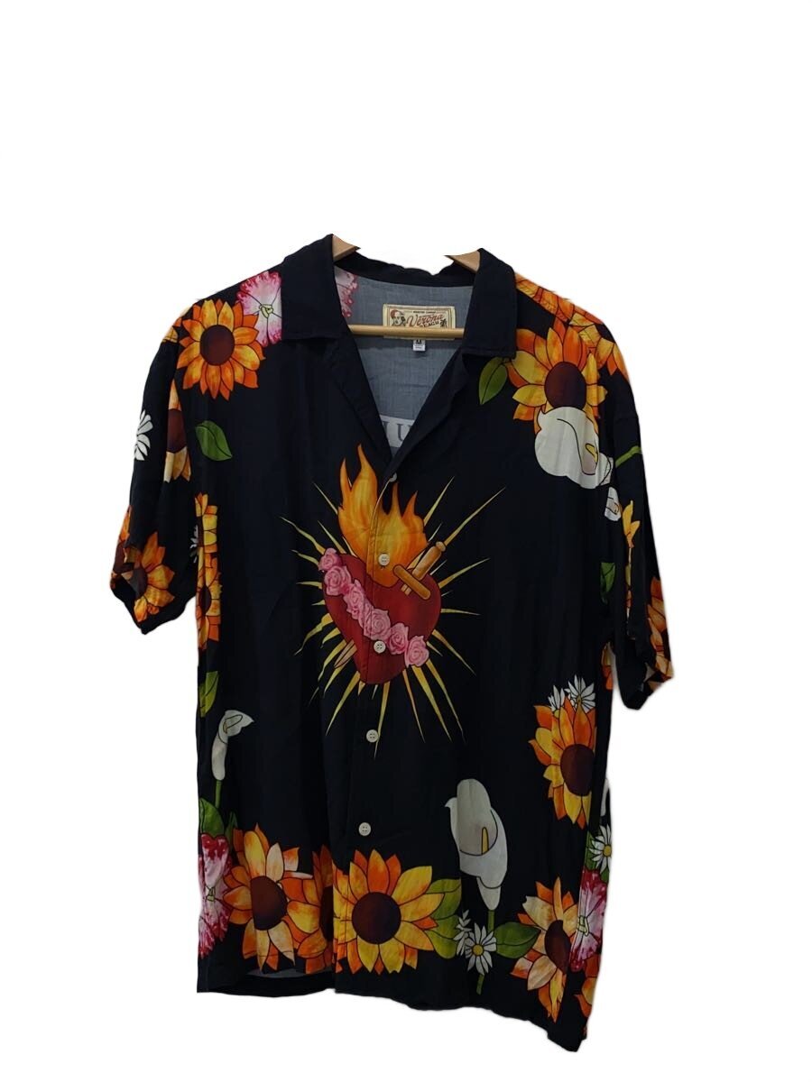 【中古】Pleasures◆半袖プルオーバー/M/人絹/BLK/刷り上げる/8316-343-0140//【メンズウェア】