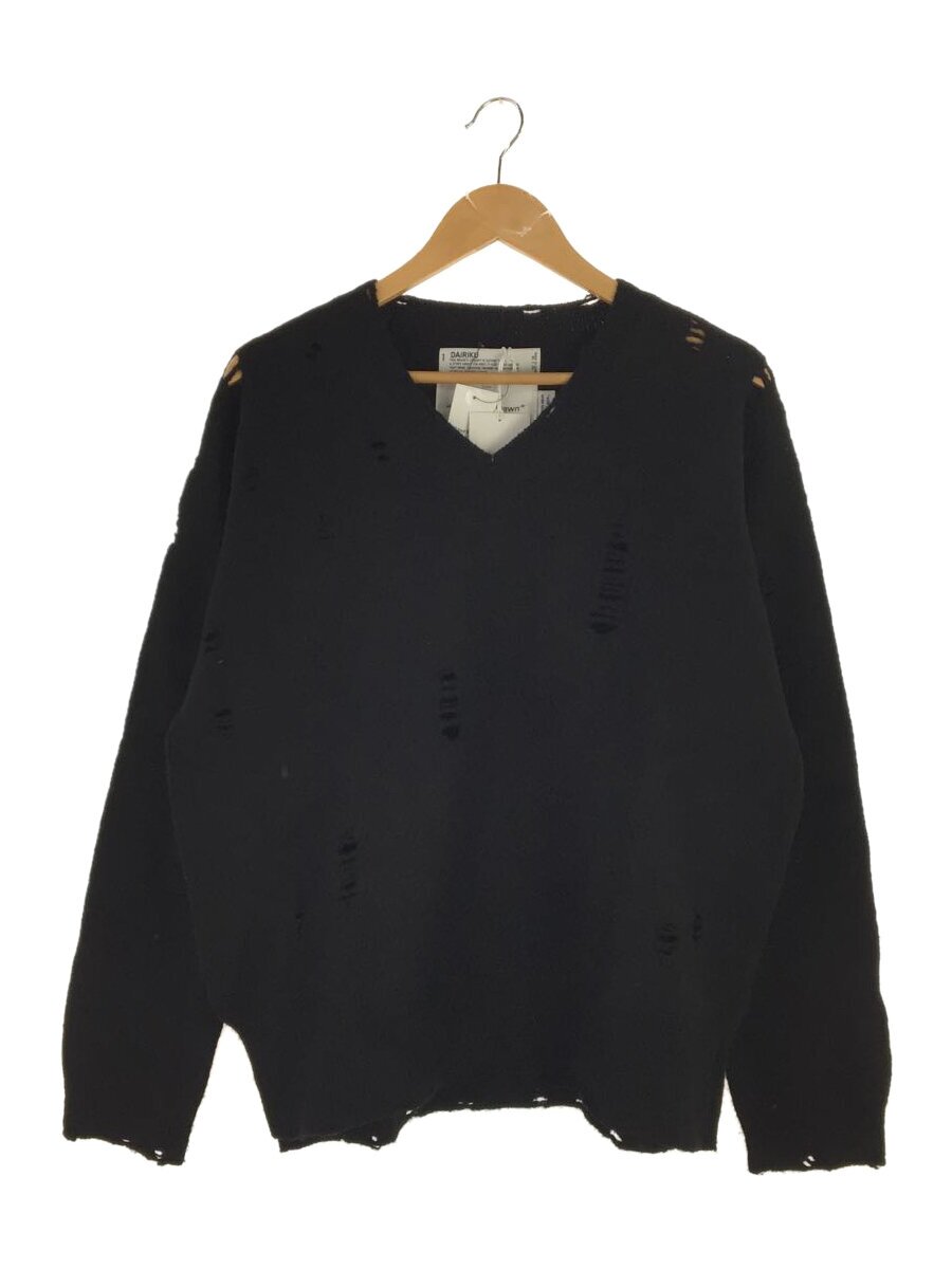【中古】DAIRIKU◆プルオーバー(朦々たる)/M/羊毛/BLK/23AW K-5//【メンズウェア】