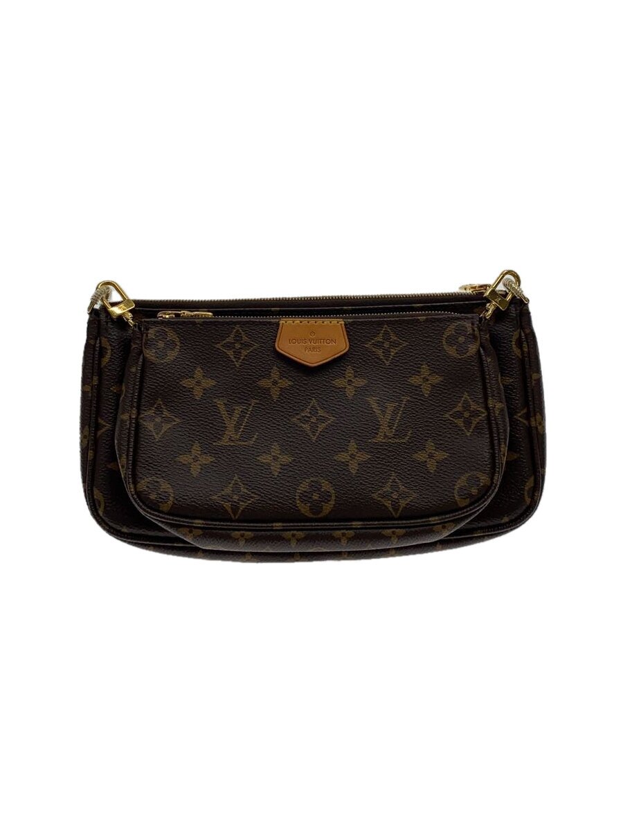 【中古】LOUIS VUITTON◆ミュルティ・ポシェット・アクセソワール_モノグラム・帆布/PVC/BRW【御徒面子】