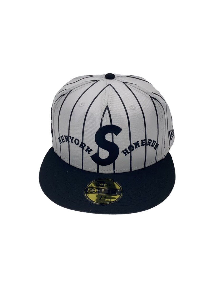 【中古】Supreme◆25SS/HOMERUN S LOGO/旗がしら/7 3/4/WHT/縞模様/メンズ//【服飾雑貨他】