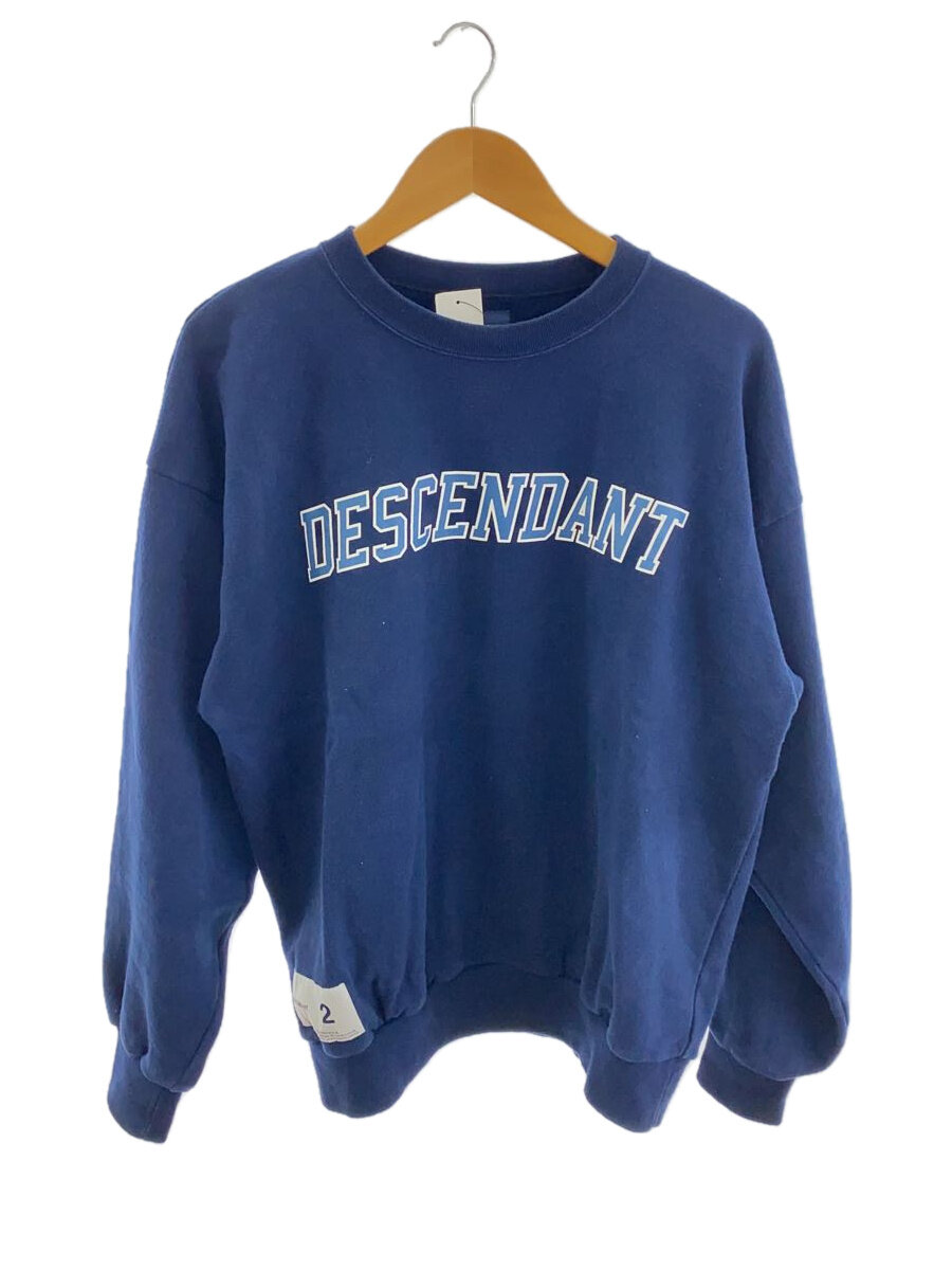 【中古】DESCENDANT◆TEAM CREW NECK/流汗/2/綿織物/NVY//【メンズウェア】
