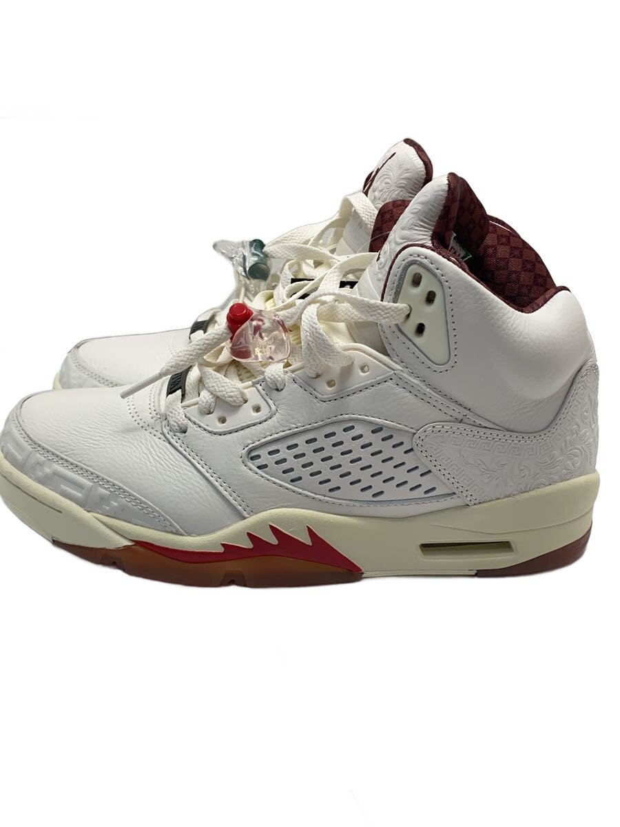 【中古】NIKE◆エア湖 ジョーダン 5/27.5珊/WHT【シューズ】