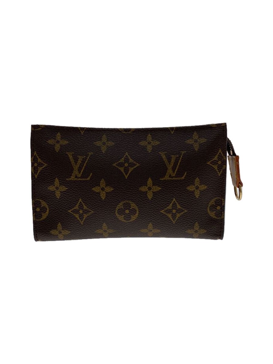 【中古】LOUIS VUITTON◆ポッシュ・トワレット15_モノグラム・帆布_BRW/PVC/BRW【御徒面子】