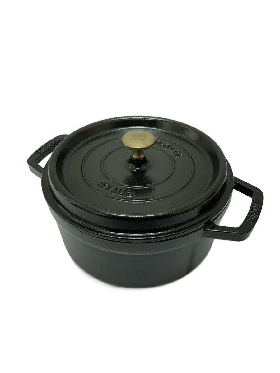 【中古】Staub◆鍋/大きさ:22糎/BLK/40509-305//【勝手もと設備】