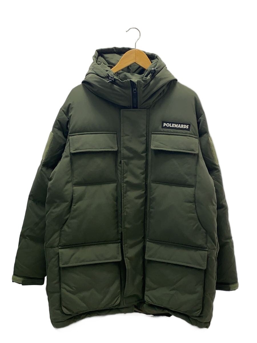 【中古】POLEWARDS◆ダウンジャケット/L/ナイロン/KHK/33566【メンズウェア】|2nd STREET 店