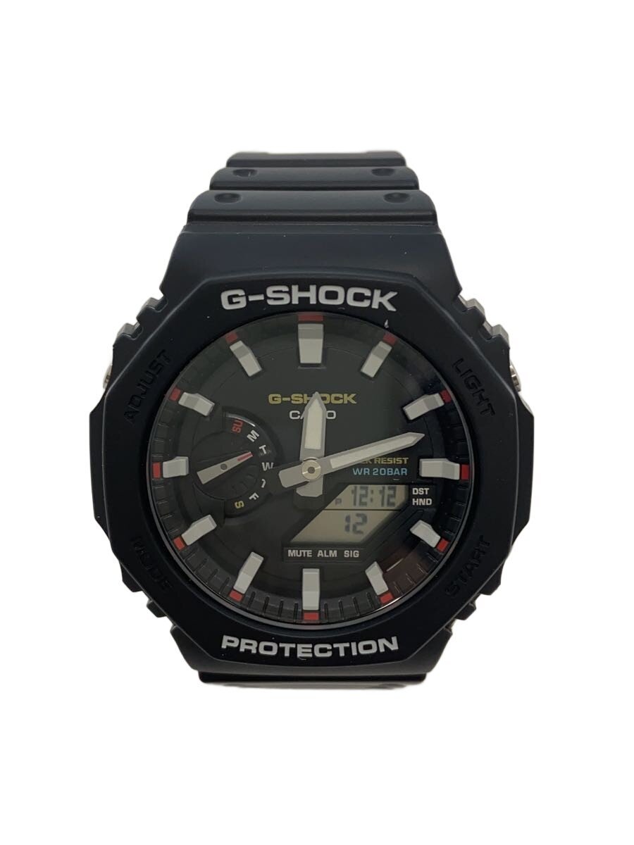 【中古】CASIO◆石英ウオッチ_G-SHOCK/デジアナ/天然ゴム/BLK/BLK/SS【服飾雑貨他】