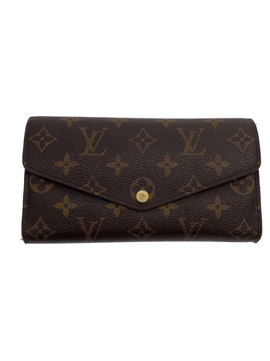 【中古】LOUIS VUITTON◆2)ポルト・フォイユ・サラ_モノグラム・帆布/PVC/BRW/レディース【服飾雑貨他】