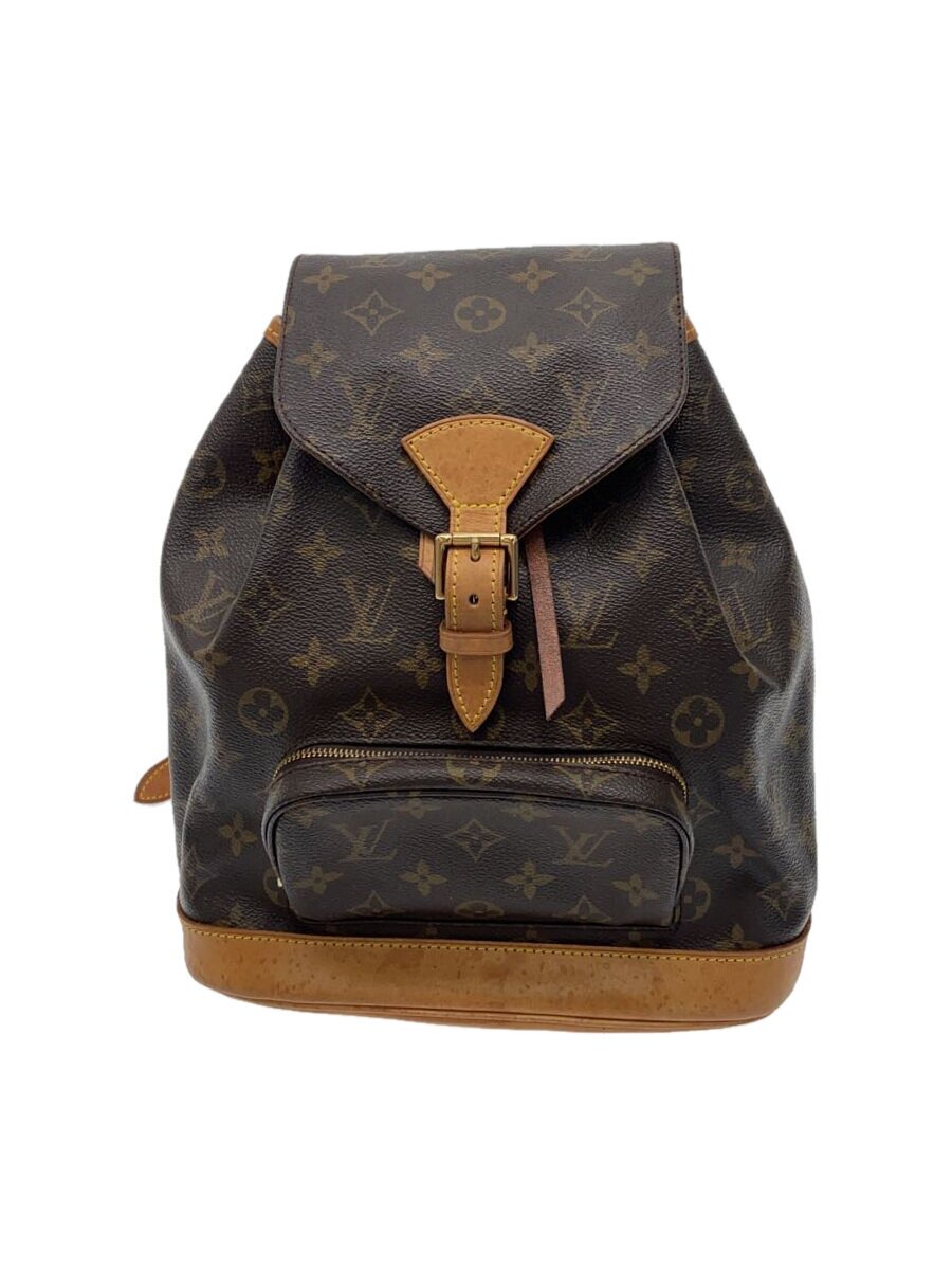 【中古】LOUIS VUITTON◆1)ミニ・モン掏摸_モノグラム・帆布_BRW/PVC/BRW//【御徒面子】