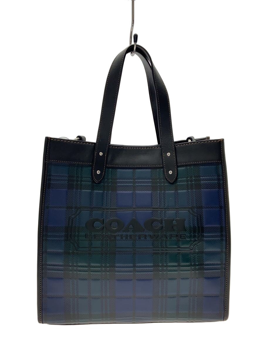 【中古】COACH◆2WAYトートバッグ/なめし革/GRN/読み合わせる/CG154//【御徒面子】