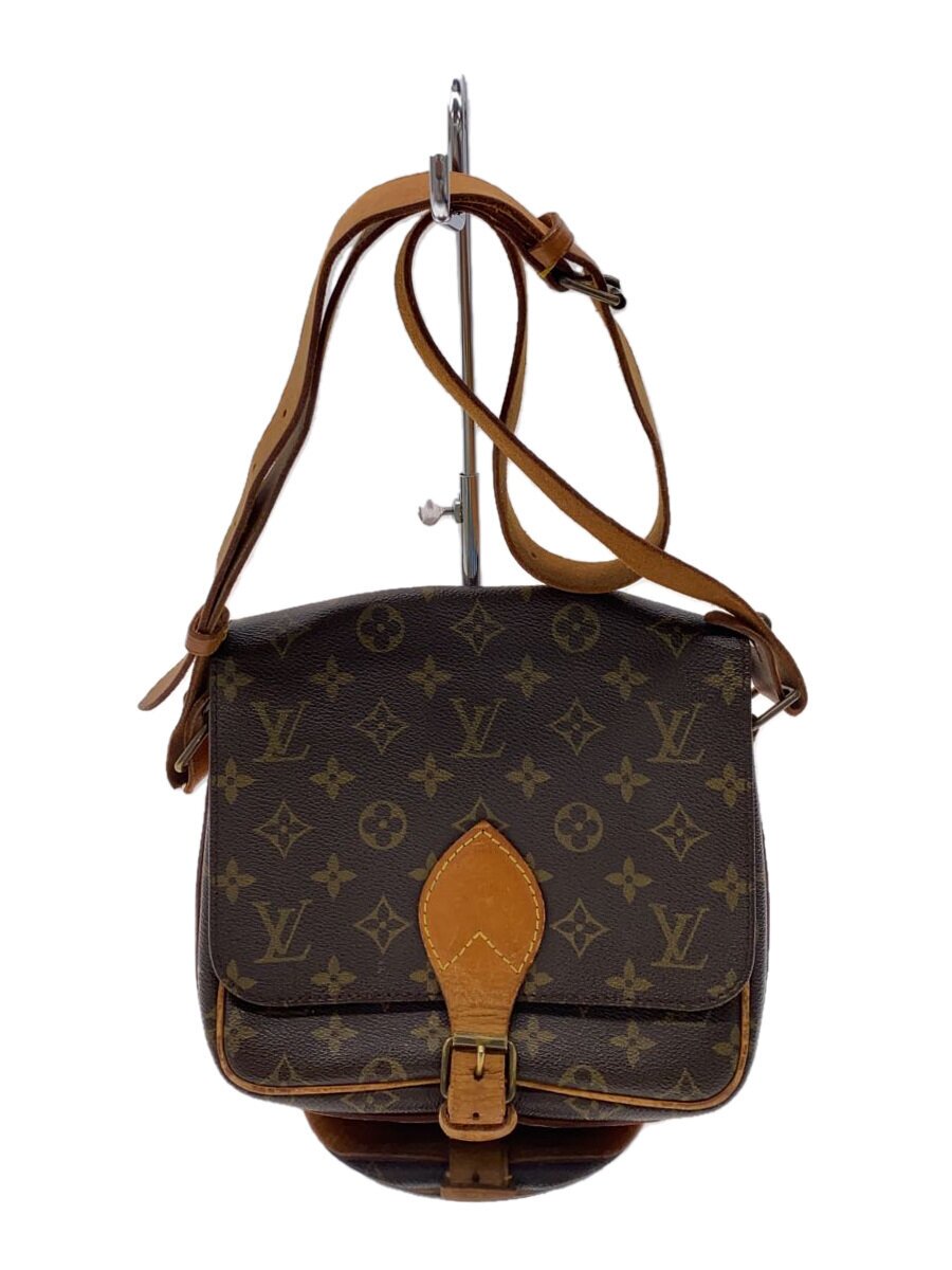 【中古】LOUIS VUITTON◆カルトシエールMM_モノグラム・帆布_BRW/PVC/BRW【御徒面子】