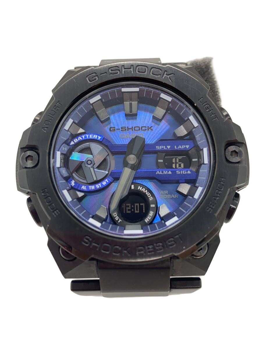 【中古】CASIO◆ソーラー腕時計_G-SHOCK/デジアナ/ステンレス/NVY/BLK/SS【服飾雑貨他】｜2ｎｄ STREET 店