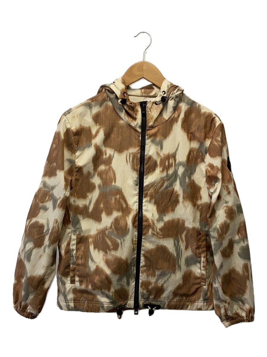 【中古】MONCLER◆牟礼パーカー/0/ポリエステル/BRW/総柄/J100931A00108//【レディースお召しもの】