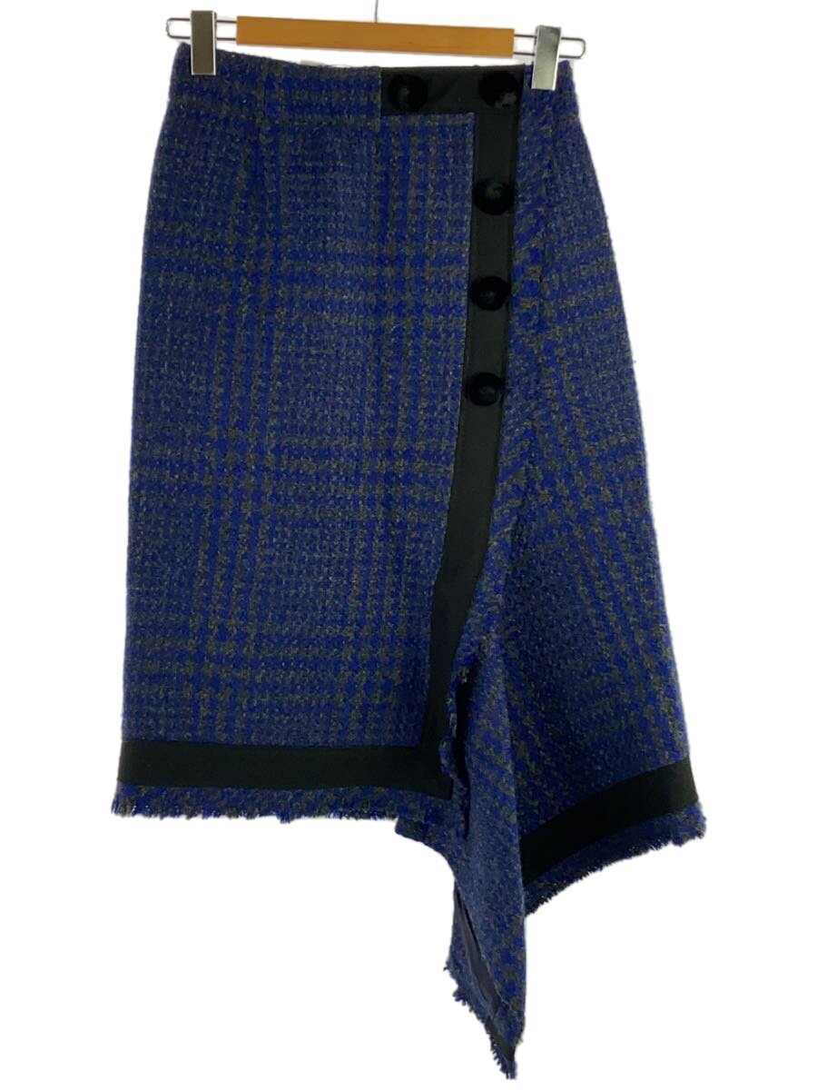 【中古】sacai◆ロングスコート/2/羊毛/NVY/読み合わせる/19-04597【レディース御召しもの】