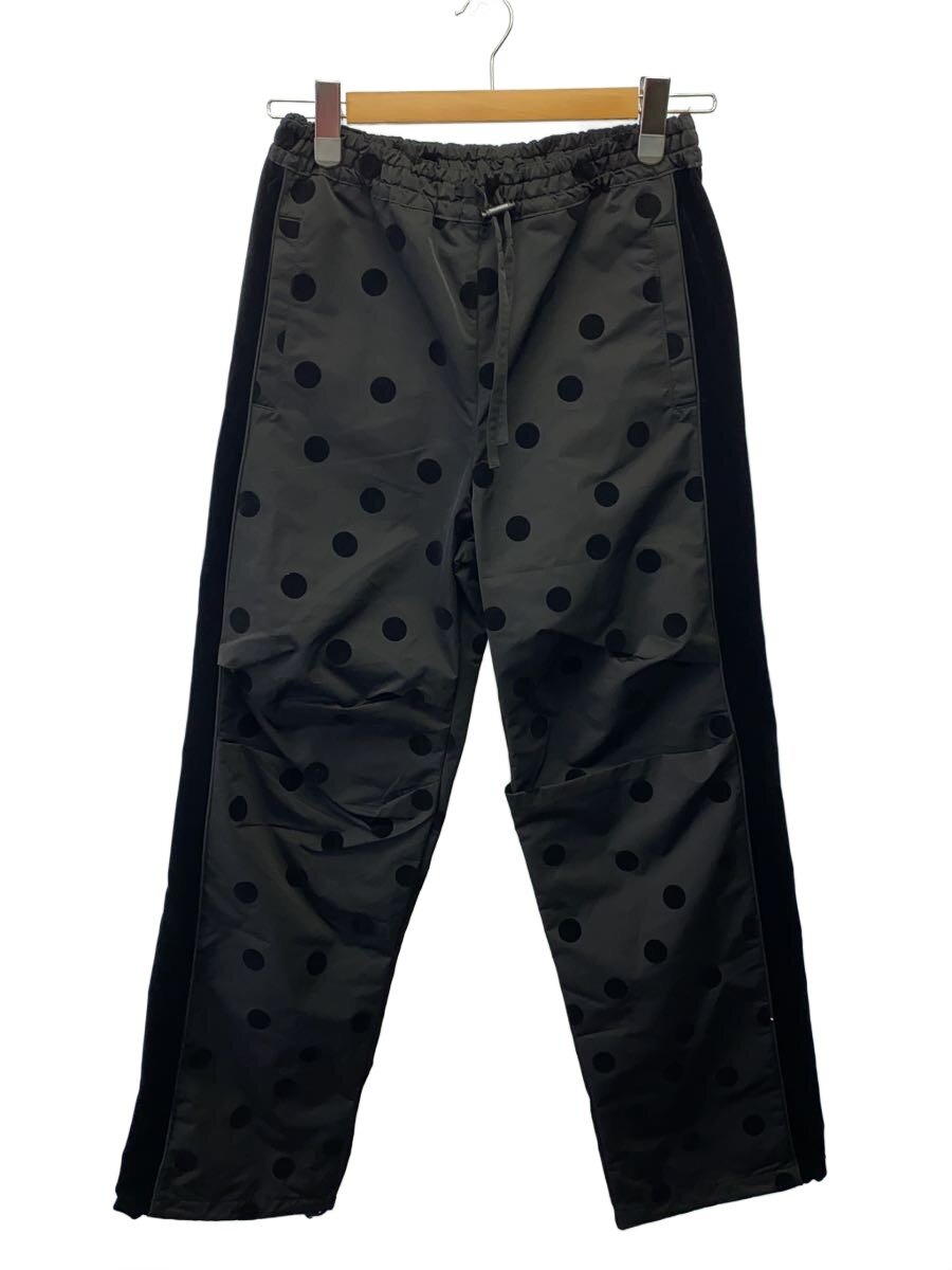 【中古】DOUBLE STANDARD CLOTHING◆ESSENTIAL/フロッキードットパラシュートパンツ/36/ポリエステル/BLK/2506-201-233【レディースお召しもの】