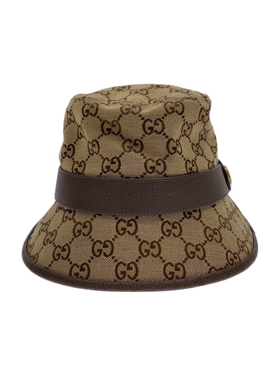 【中古】GUCCI◆井戸釣瓶かぶり笠/M/CML/総柄/メンズ/GG/576587/帆布/【服飾雑貨他】