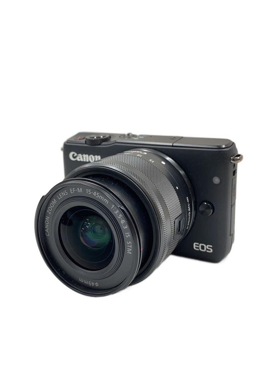 【中古】CANON◆デジタル一眼写真機 EOS M10 EF-M15-45 IS STM 水晶体一揃いの道具 [黒いこと]【写真機】