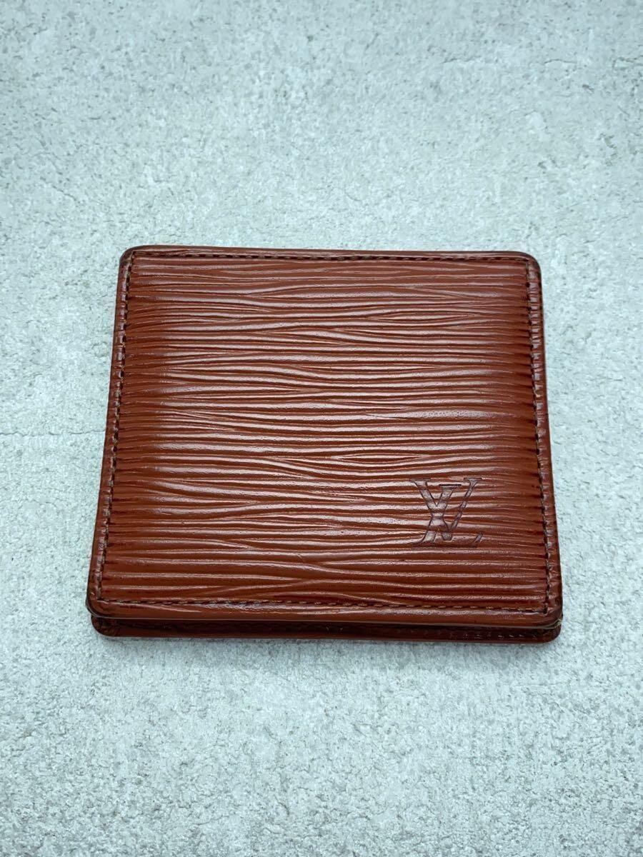 【中古】LOUIS VUITTON◆ポルト・モネ・ボワット_エピ_BRW/レザー/BRW/メンズ【服飾雑貨他】