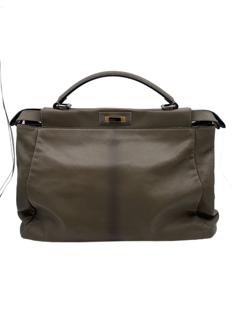 【中古】FENDI◆ショルダーバッグ/なめし革/BRW/2373-8BN210-BLA-118//【御徒面子】