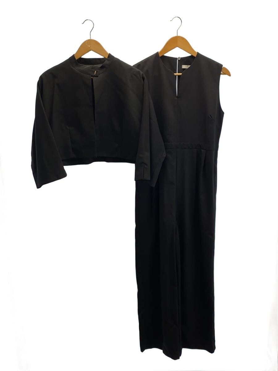 【中古】CHIGNON◆遊撃手上衣付コンビネゾン/セットアップ/FREE/ポリエステル/BLK/3436-496KK【レディース御召しもの】