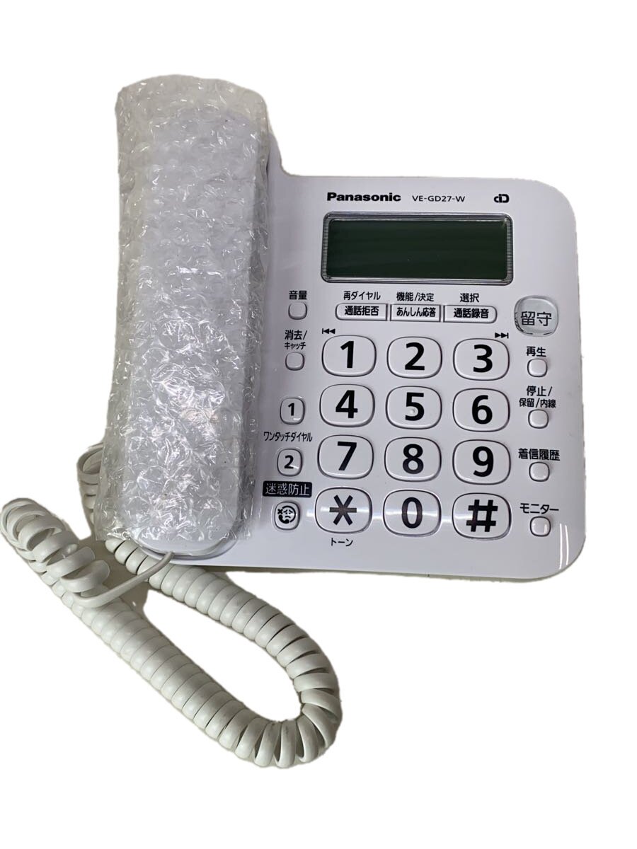 【中古】Panasonic◆電話機 VE-GD27DL-W【家電・ビジュアル・オーディオ】