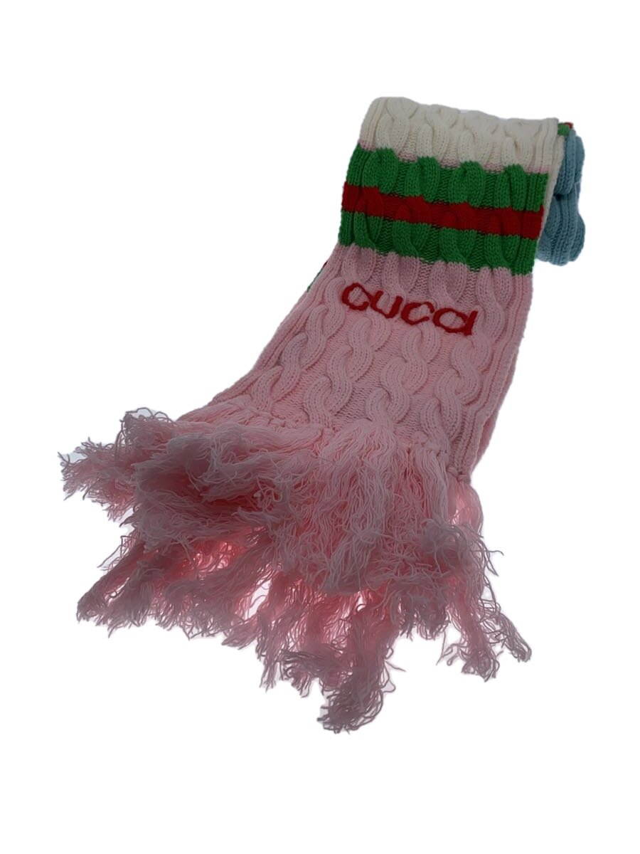 【中古】GUCCI◆えり巻き/羊毛/マルチ色つや/間借り人/レディース/716345【服飾雑貨他】