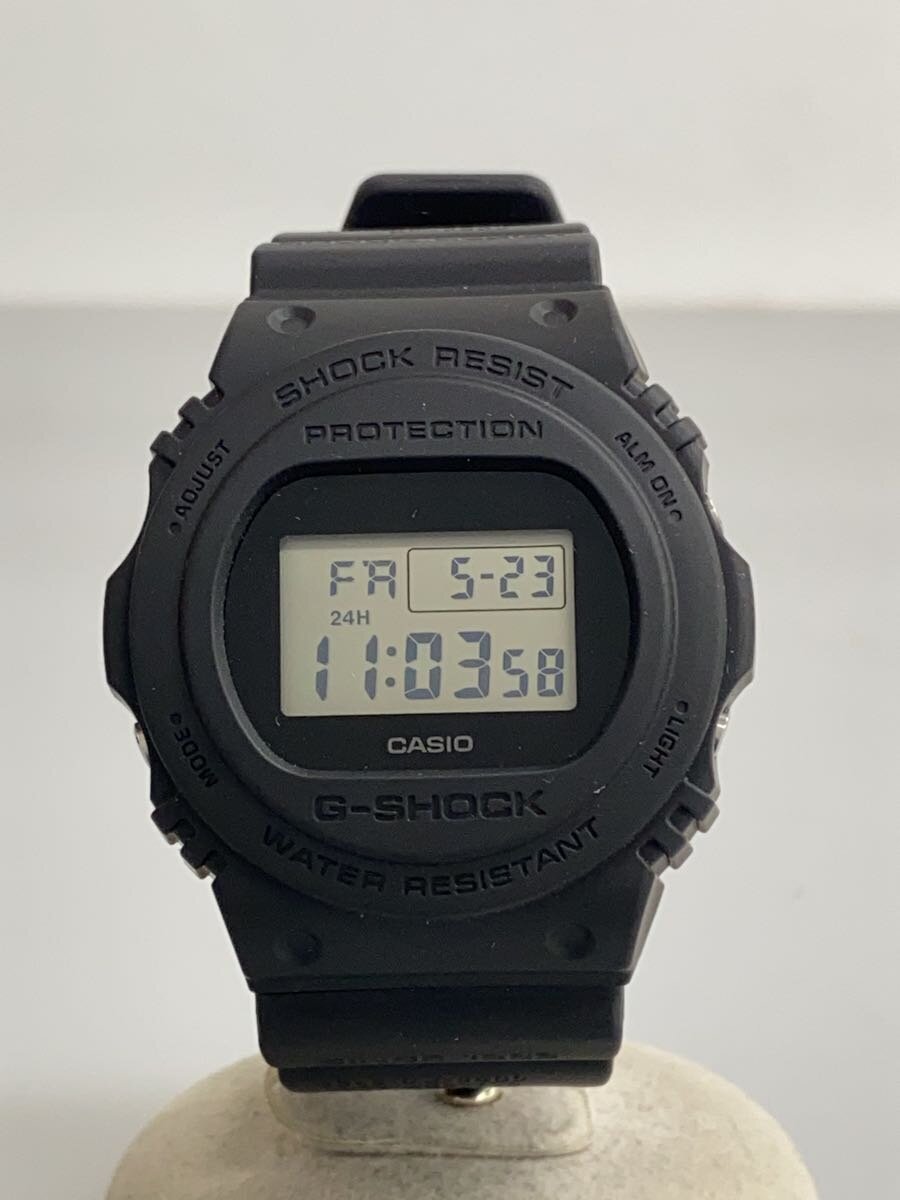 【中古】CASIO◆カシオ/石英ウオッチ_G-SHOCK/デジタル/天然ゴム/黒いこと【服飾雑貨他】