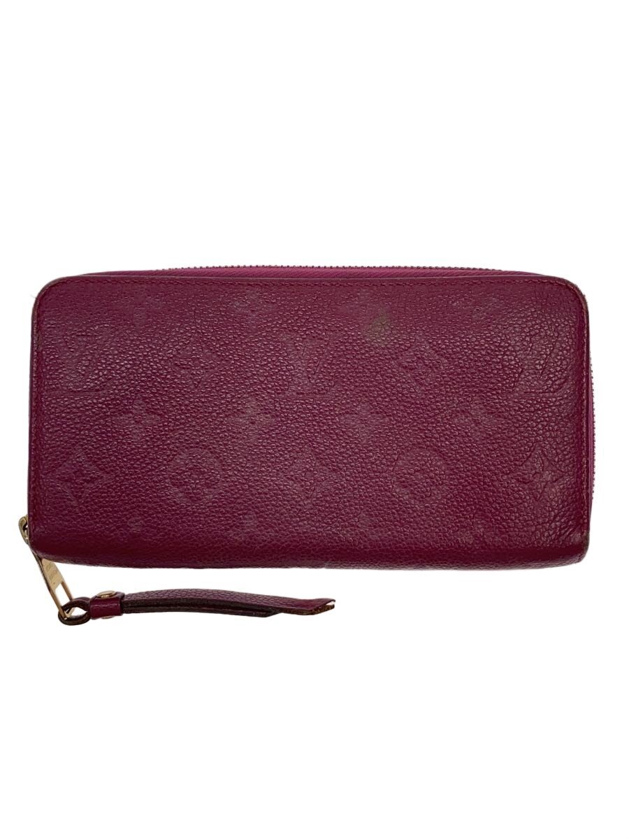 【中古】LOUIS VUITTON◆ジッピー・ウォレット_モノグラム・アン工業プラント/なめし革/RED/レディース【服飾雑貨他】
