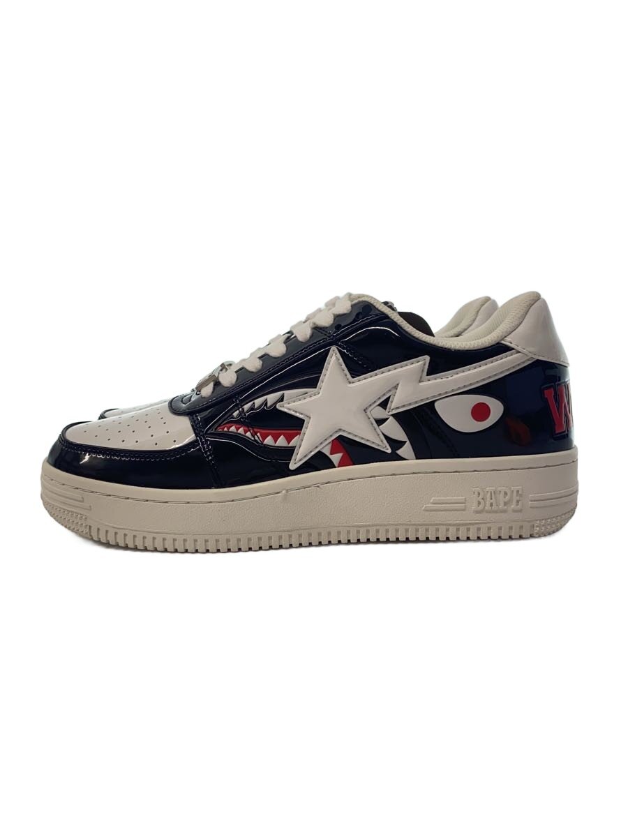 【中古】A BATHING APE◆COLOR BLOCK SHARK BAPE STA LOW/ローカットスニーカー/27cm/BLK【シューズ】｜2ｎｄ STREET 店