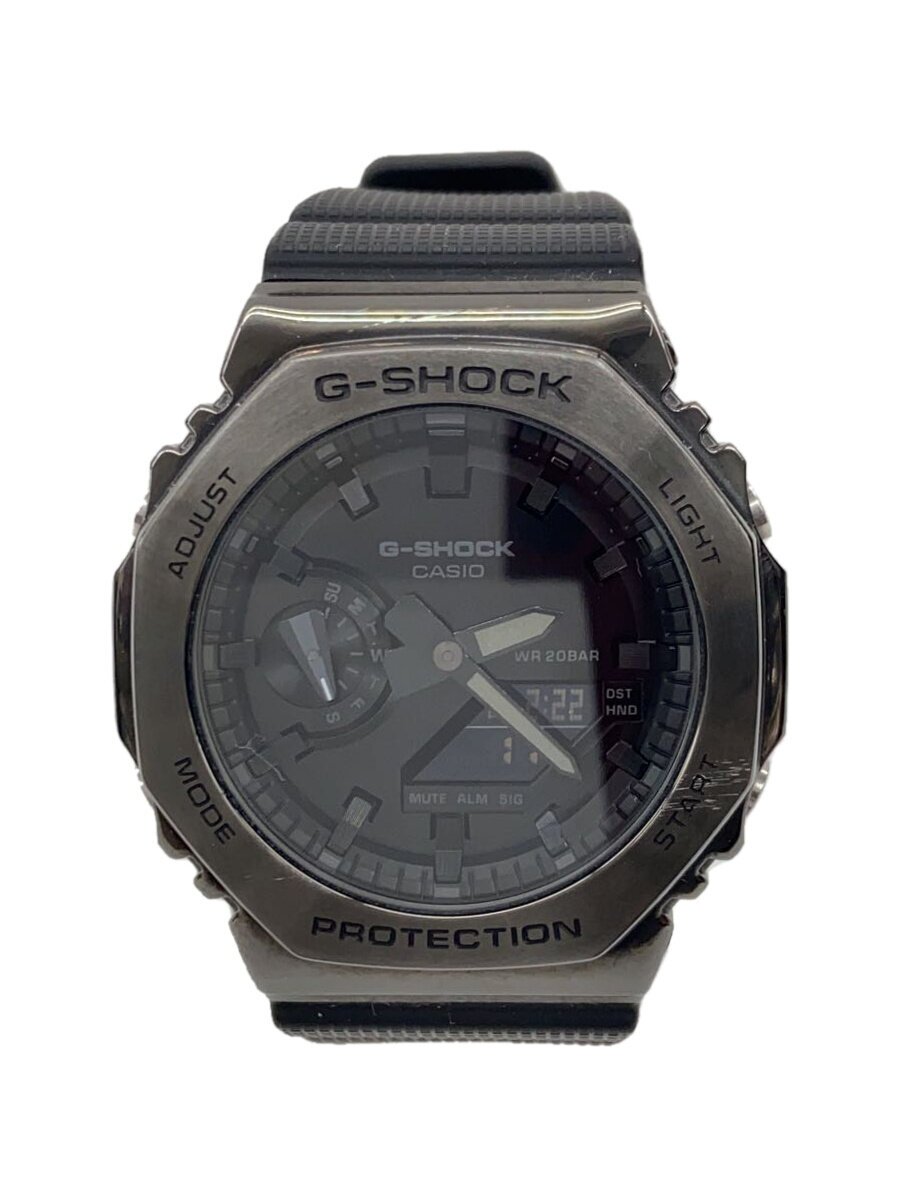 【中古】CASIO◆石英ウオッチ_G-SHOCK/デジタル/天然ゴム/BLK【服飾雑貨他】