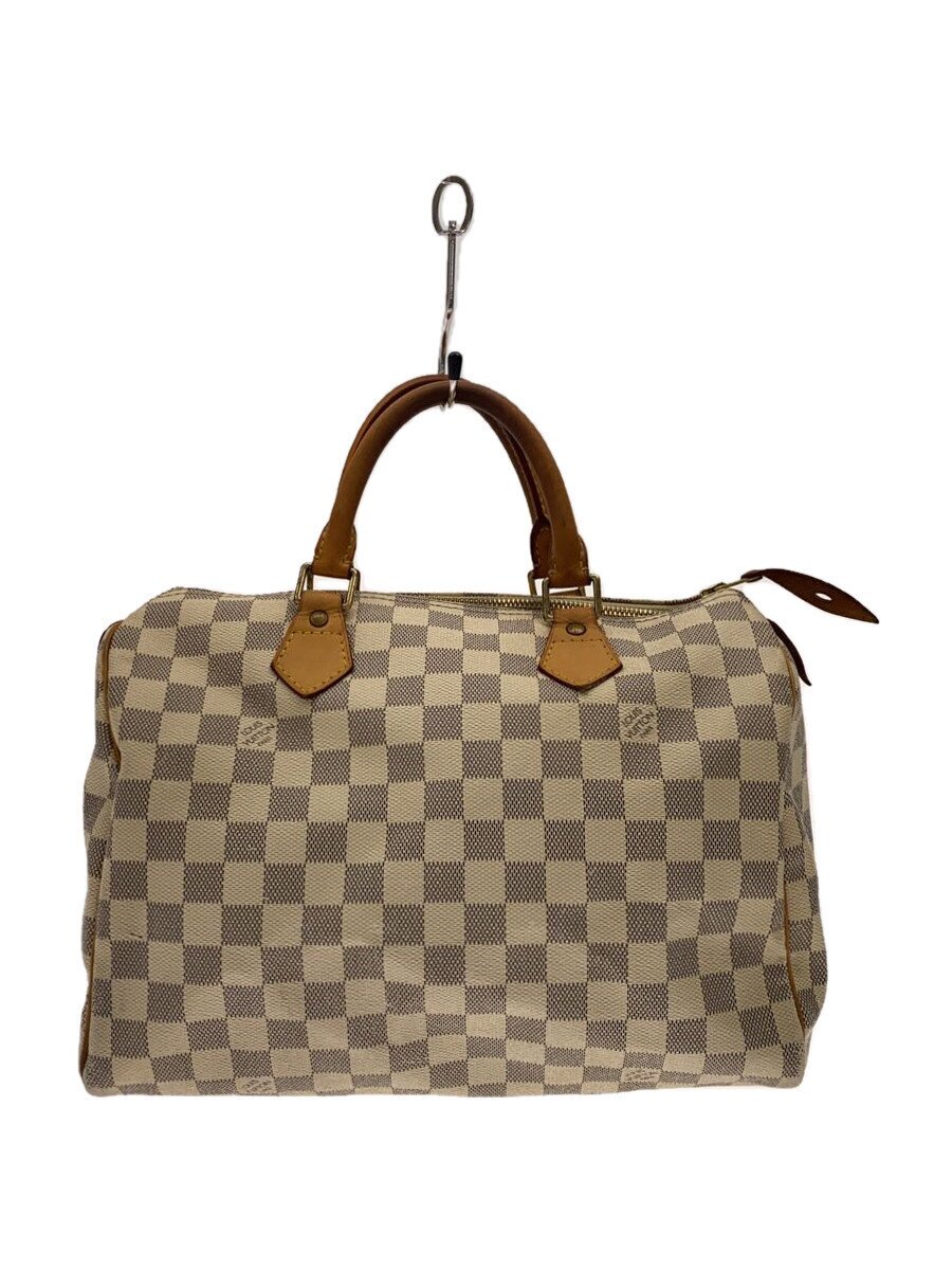 【中古】LOUIS VUITTON◆スピーディ・バンドリエール30_ダミエ・アズール/PVC/WHT【御徒面子】