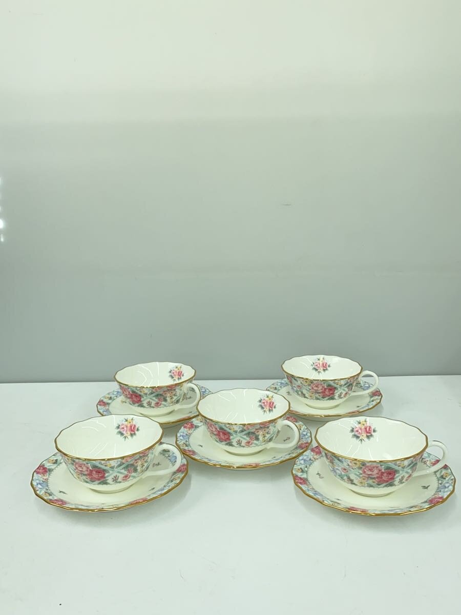 【中古】Noritake◆カップ&ソーサー/5点セット/WHT【キッチン用品】