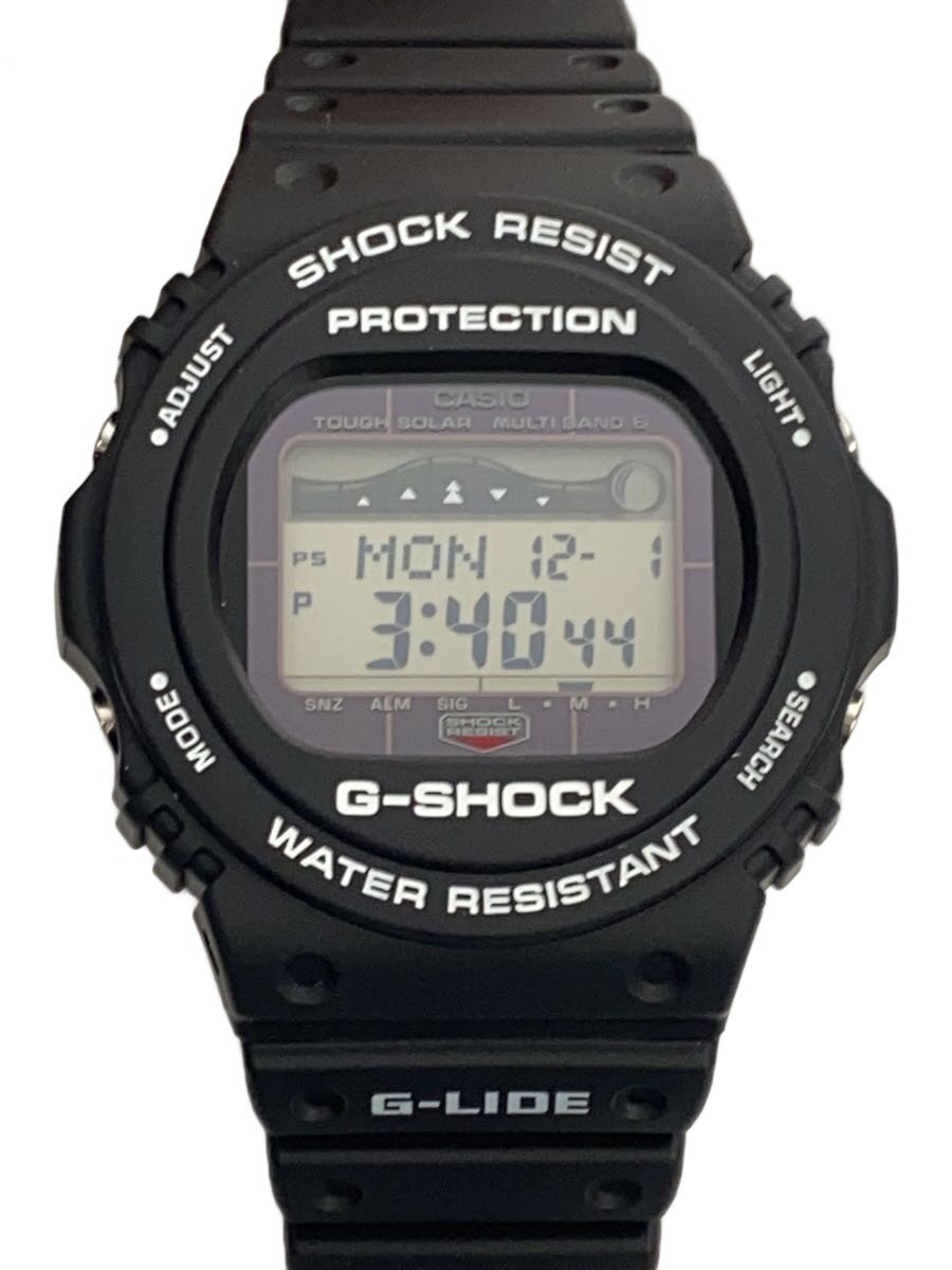 【中古】CASIO◆ソーラーウオッチ・G-SHOCK/デジタル/BLK//【服飾雑貨他】